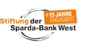 Logo Stiftung der Sparda Bank West / Signet 15 Jahre Jubliäum