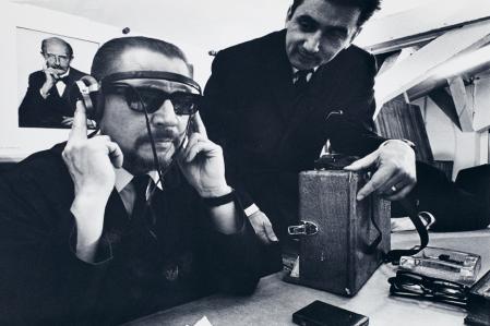Anonym, Tonaufnahmen mit Otto Steinert, Seminarraum Folkwangschule für Gestaltung, Essen-Werden, 1966