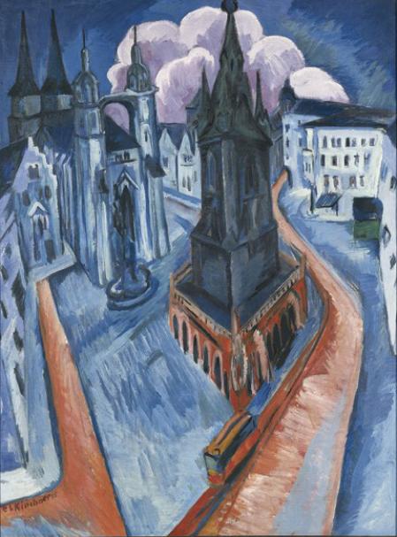Ernst Ludwig Kirchner, Der rote Turm in Halle, 1915