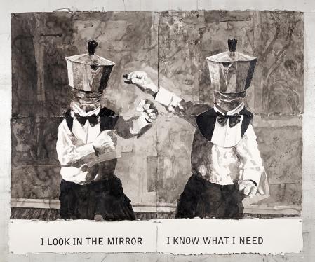 William Kentridge, I Look in the Mirror, I Know What I Need, 2023, © William Kentridge, 2025