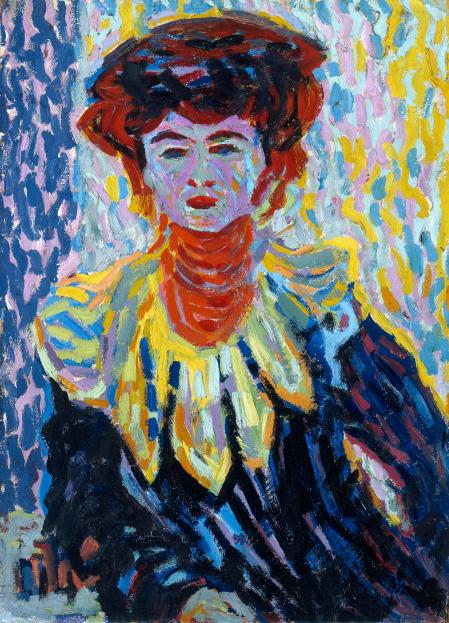 Ernst Ludwig Kirchner, Doris with Ruff Collar, around 1906