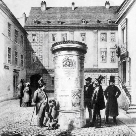 F.G. Nordmann, Berlin‘s neue Anschlag Säulen, 1855