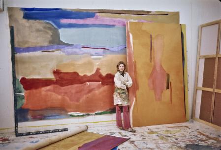 Helen Frankenthaler in her East 83rd Street studio, New York, 1974