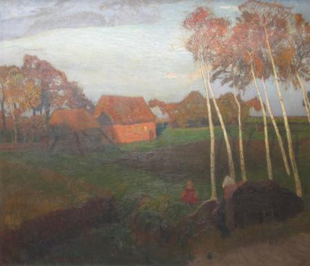 Otto Modersohn, Herbstabend im Moor, um 1904