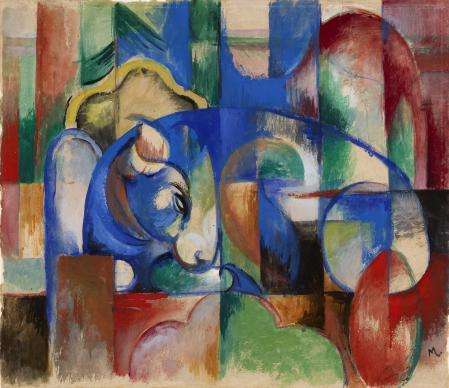 Franz Marc, Liegender Stier, 1913