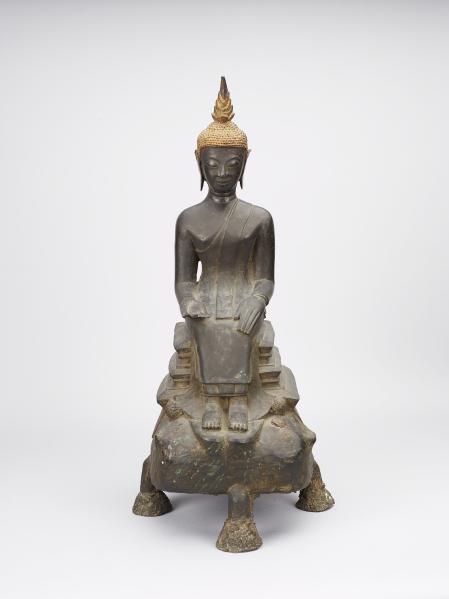 Thailand, Anonym, Sitzender Buddha auf getrepptem Thron, undatiert