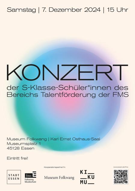 Plakat zur Konzert der S-Klasse am 7. Dezember 2024