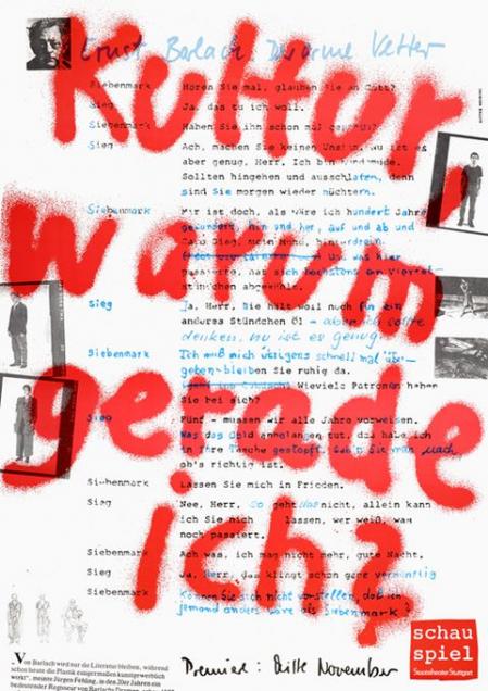 Rottke Werbung, Düsseldorf Helmut Rottke (Art Director) / Reinhold Scheer (Texter), Kultur, warum gerade ich?, Stuttgart, 1990/91