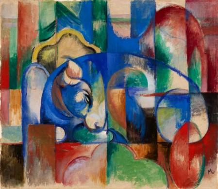 Franz Marc, Liegender Stier, 1913