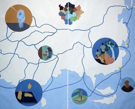 Otobong Nkanga Tracing Confessions, Detail, 2015