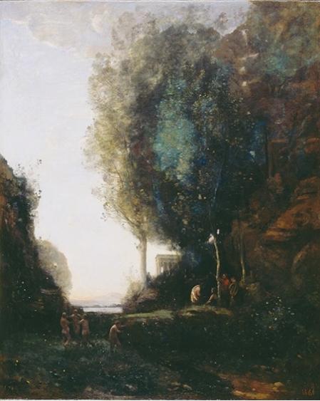 Jean-Baptiste Camille Corot, Das Fest des Bacchus (Abend), 1866