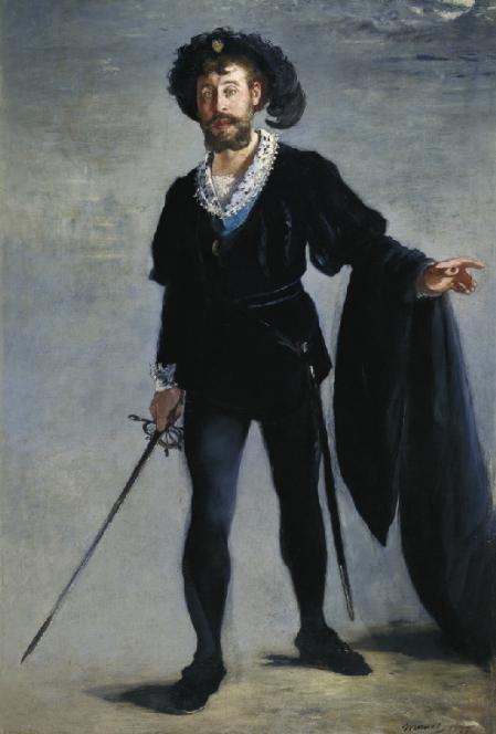 Edouard Manet, Der Sänger Jean Baptiste Faure als Hamlet, 1877