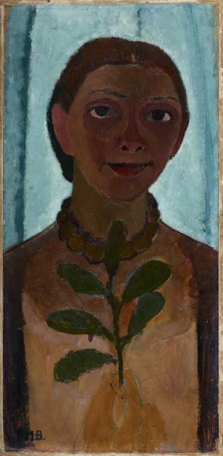 Paula Modersohn-Becker, Selbstbildnis mit Kamelienzweig, 1906/1907