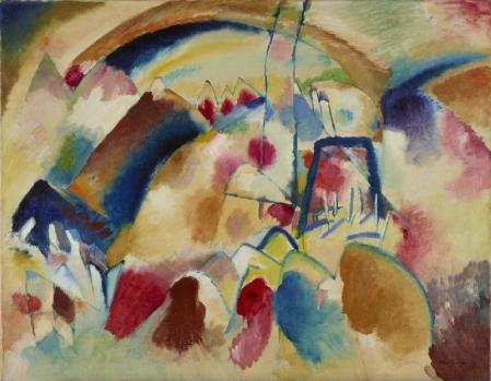 Wassily Kandinsky, Landschaft mit Kirche (Landschaft mit roten Flecken I), 1913
