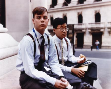 Joel Sternfeld, Summer Interns Having Lunch, Wall Street, New York, 1987