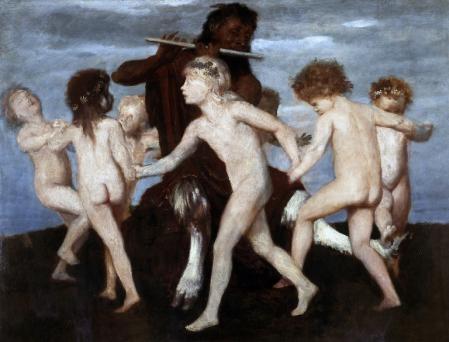 Arnold Böcklin, Pan im Kinderreigen, um 1884