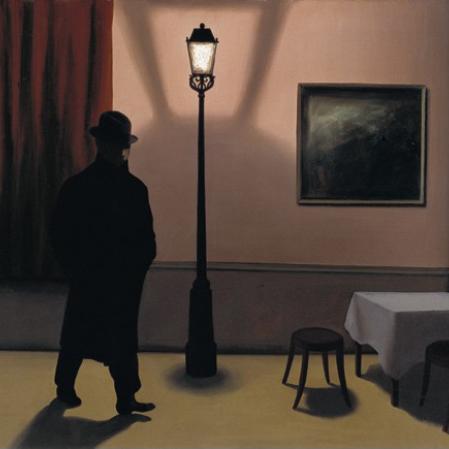 René Magritte, Der Nachtschwärmer (Die Straßenlaterne), 1927/28 René Magritte, Der Nachtschwärmer (Die Straßenlaterne), 1927/28