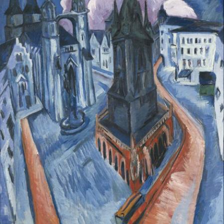 Ernst Ludwig Kirchner, Der rote Turm in Halle, 1915