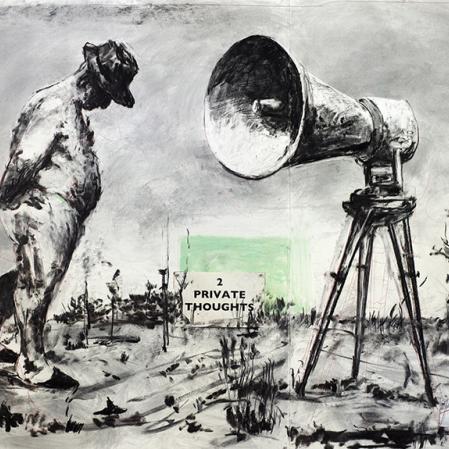 William Kentridge Drawing for Self-Portrait as a Coffee-Pot (2 Private Thoughts), 2021 © William Kentridge, 2025