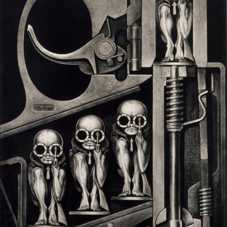 HR Giger, Gebärmaschine, 1967