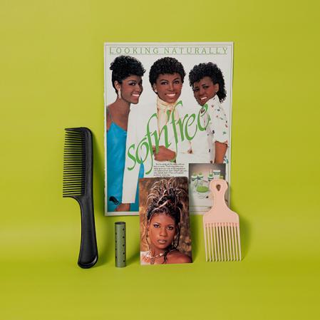 Nakeya Brown, Sof-n-Free, from the series "X-Pressions: Black Beauty Still Lifes", 2020/2024 Courtesy the artist, Laurel; © Nakeya Brown