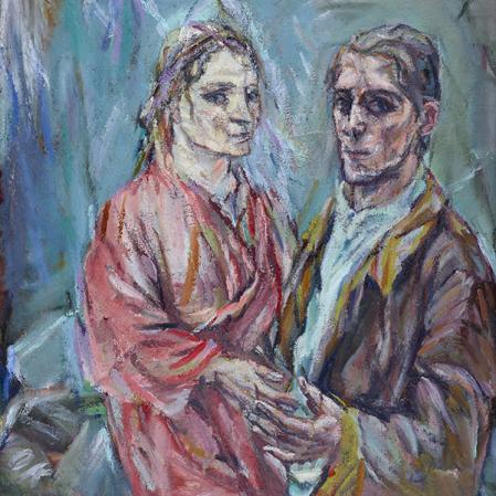 Oskar Kokoschka, Doppelbildnis Oskar Kokoschka und Alma Mahler, 1912/13