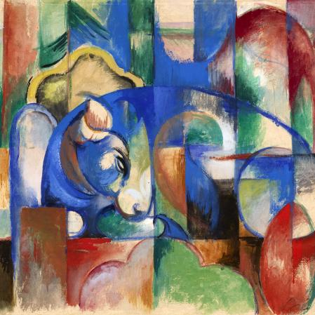 Franz Marc, Liegender Stier, 1913