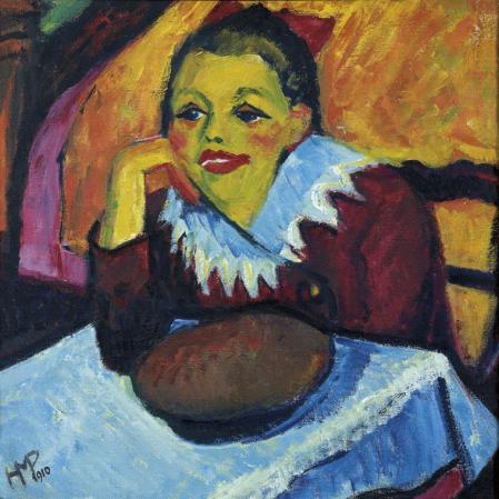 Pechstein, Maedchen am Tisch, 1910