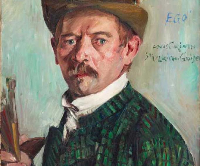 Lofis Corinth, Selbstbildnis mi Tiroler Hut, 1913